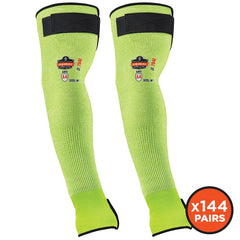 Ergodyne - Sleeves; Type: Cut Resistant ; Material: HPPE ; Thumb Hole: Yes ; Closures: Hook & Loop ; Length (Inch): 18 ; Size: Small - Exact Tool & Supply