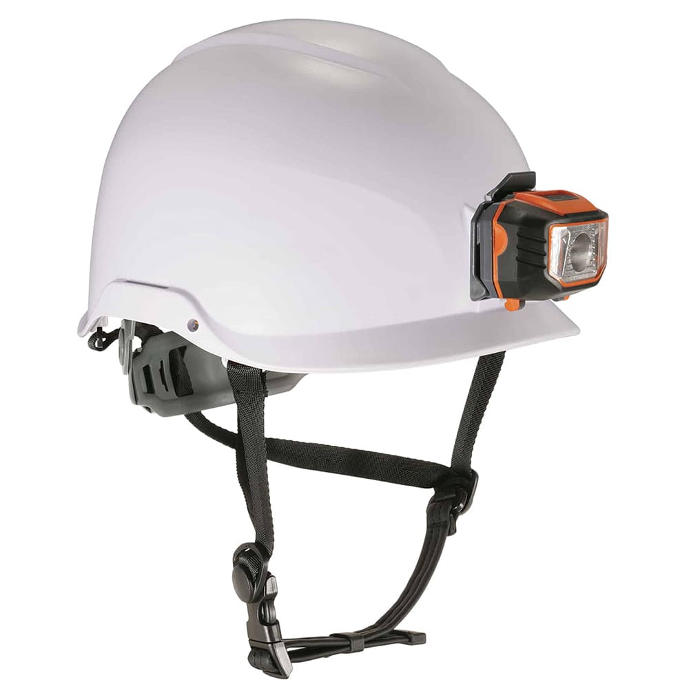 Ergodyne - Hard Hats; Type: Short Brim ; Adjustment: Adjustable ; Suspension Type: 6-Point ; ANSI Type: I ; Class Rating: E ; Material: Plastic - Exact Tool & Supply