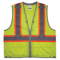 Ergodyne - High Visibility Vests; Vest Style: General Purpose ; Vest Type: Hi Visibility ; Front Closure: Zipper ; Material: Polyester ; Material Composition: Mesh ; Color: Lime - Exact Tool & Supply