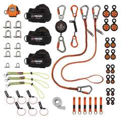 Ergodyne - Carabiners; Caribiner Type: Locking ; Gate Type: Screw Lock ; Gate Opening (Inch): 5/32 ; Material: Nylon; Plastic; Polyester; Stainless Steel ; Capacity (Lb.): 15 - Exact Tool & Supply