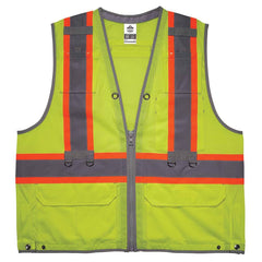 Ergodyne - High Visibility Vests; Vest Style: General Purpose ; Vest Type: Hi Visibility ; Front Closure: Zipper ; Material: Polyester ; Material Composition: Mesh ; Color: Lime - Exact Tool & Supply