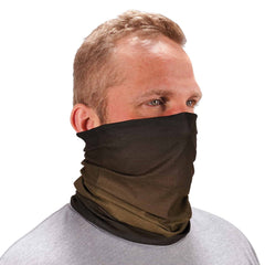 Ergodyne - Hats, Headbands & Bandanas; Garment Style: Gaiter ; Garment Type: Washable ; Garment Color: Olive ; Garment Size: Universal ; Garment Material: High-Performance Knit Fabric ; Color Pattern: Solid - Exact Tool & Supply
