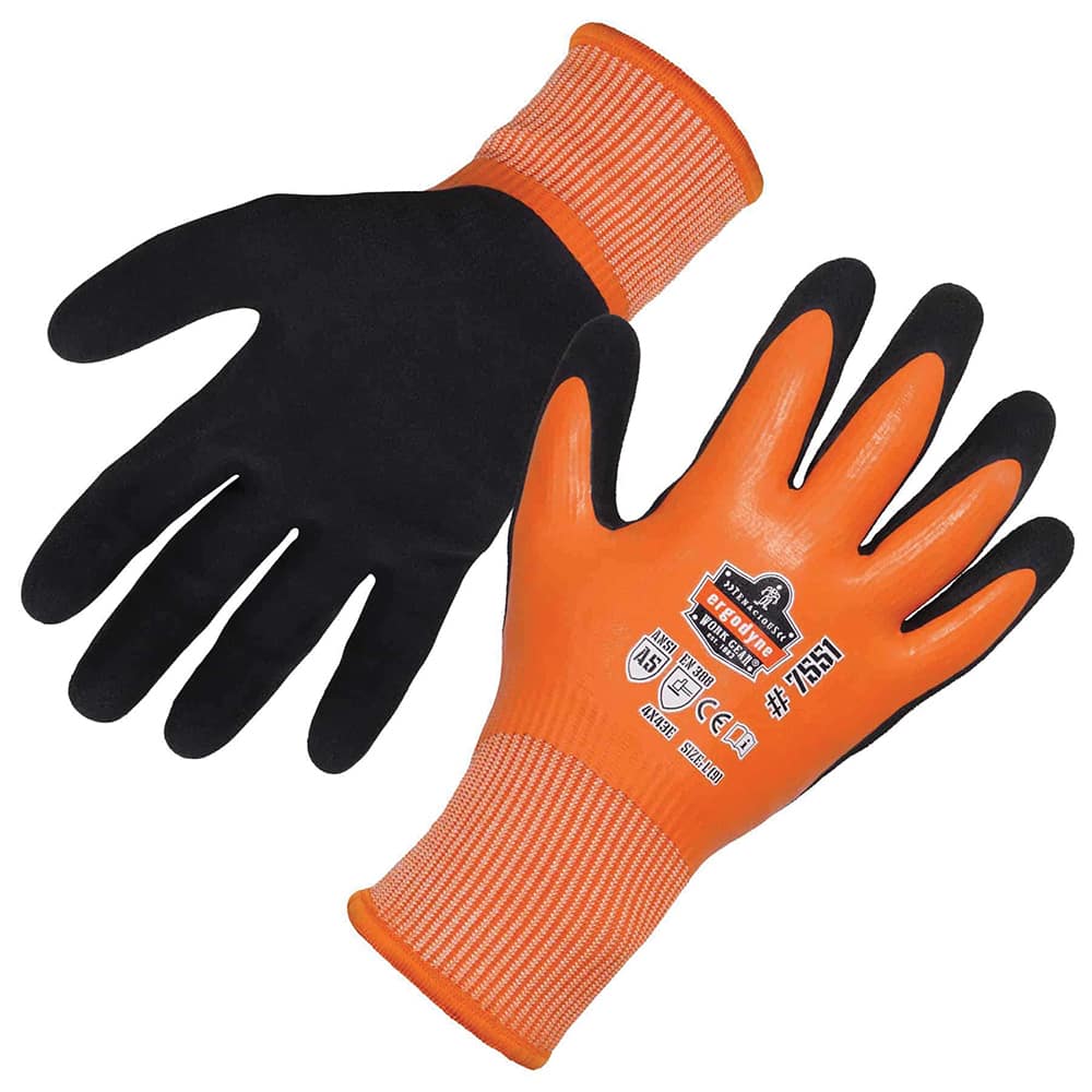 Ergodyne - Cut & Puncture Resistant Gloves; Type: Cut & Puncture Resistant ; ANSI/ISEA Puncture Resistance Level: 3 ; ANSI/ISEA Cut Resistance Level: A5 ; Coated Area: Fully Coated ; Material Type: HPPE ; Coating Material: Latex; Nitrile - Exact Tool & Supply