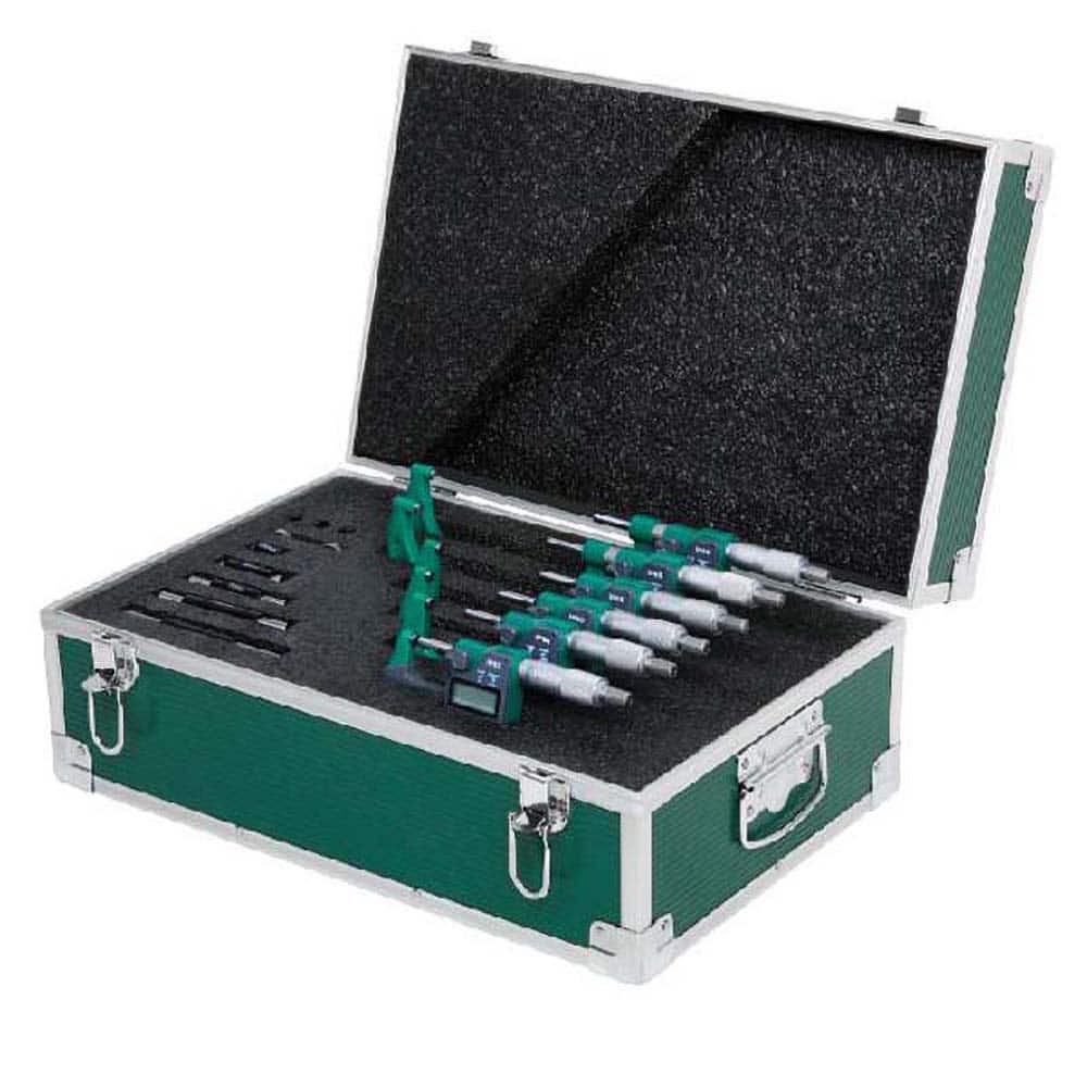 Insize USA LLC - Electronic Outside Micrometers; Type: Standard ; Minimum Measurement (Decimal Inch): 0.0000 ; Minimum Measurement (mm): 0.00 ; Maximum Measurement (mm): 150.00 ; Maximum Measurement (Decimal Inch): 6.0000 ; Thimble Type: Ratchet Stop - Exact Tool & Supply