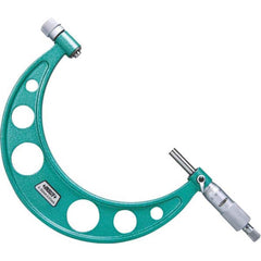 Insize USA LLC - Interchangeable-Anvil Micrometers; Operation Type: Mechanical ; Minimum Measurement (mm): 150.00 ; Digital Counter: No ; Maximum Measurement (mm): 300.00 ; Thimble Type: Ratchet Stop ; Graduation (mm): 0.01 - Exact Tool & Supply