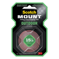 3M - Double Sided Tape; Material Family: Plastic ; Length Range: 48" and Longer ; Width (Inch): 1 ; Adhesive Material: Acrylic Foam ; Length (Meters): 11.400 - Exact Tool & Supply