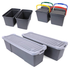 O-Cedar - Janitor Carts & Caddies; Type: Compact Microfiber Cleaning Cart ; Material: Metal ; Width (Inch): 27-1/2 ; Length: 35 (Inch); Color: Black - Exact Tool & Supply