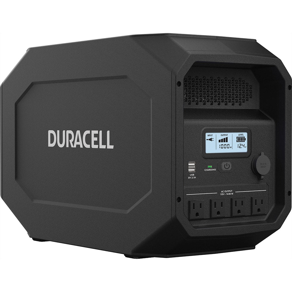 Duracell - Portable Power Generators; Fuel Type: Electric ; Starting Method: Power Switch ; Wattage: 1440 ; Horsepower (HP): 0 ; Receptacle Type: 3 Prong ; Voltage: 115VAC - Exact Tool & Supply