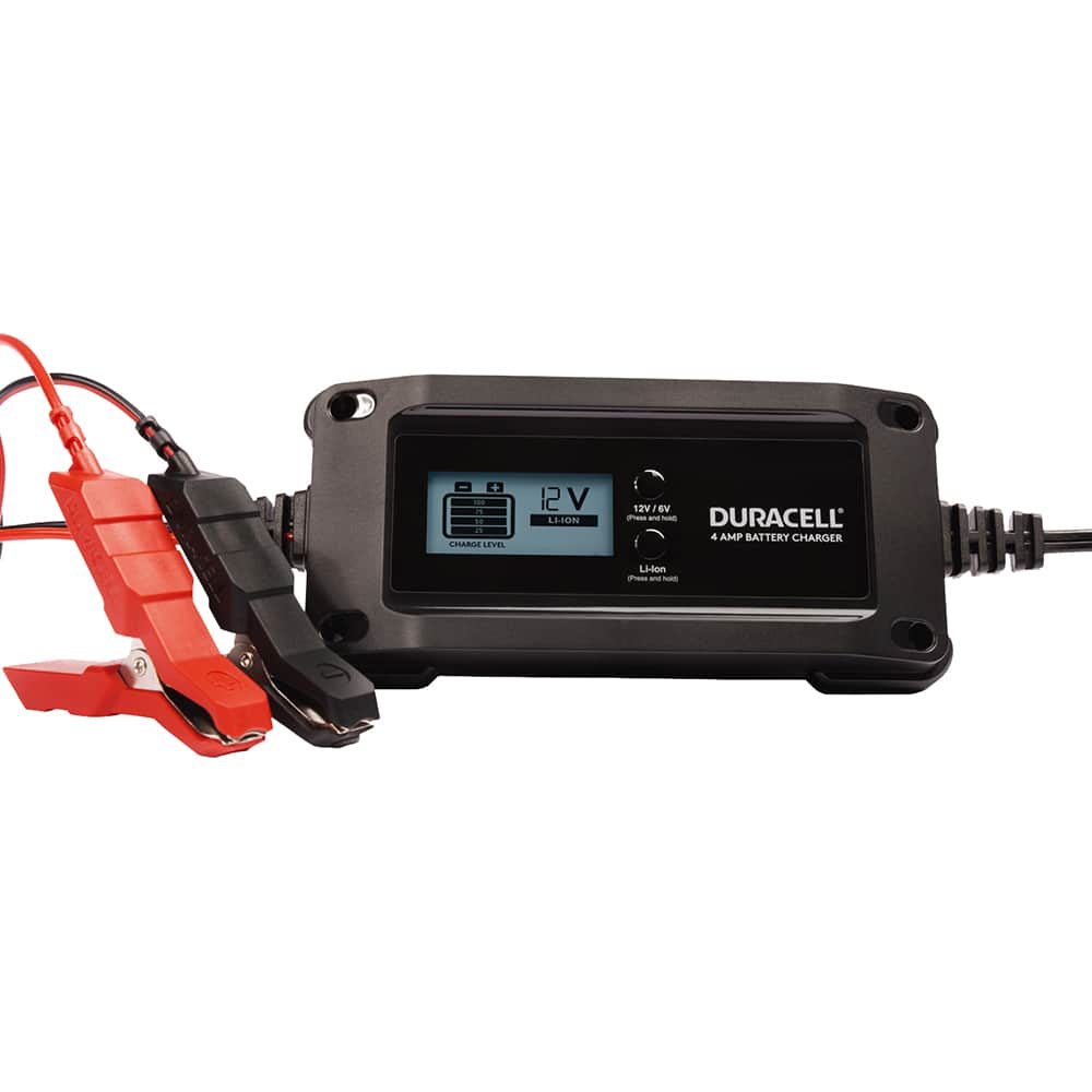 Duracell - Automotive Battery Chargers & Jump Starters; Type: Battery Maintainer ; Amperage Rating: 4 ; Voltage: 12 - Exact Tool & Supply