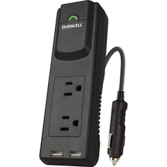 Duracell - Power Inverters; Input Voltage: 12 ; Output Voltage: 115 VAC ; Continuous Output Power (W): 150 ; Peak Output Power (W): 300 ; Maximum Input Current Rating (A): 20 ; Cooling Method: Fan Cooled - Exact Tool & Supply
