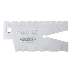 Insize USA LLC - Screw Checkers; Thread Type: Acme ; Minimum Threads per Inch: 1 ; Maximum Threads per Inch: 10 ; Material: Medium Carbon Steel ; Thread Angle (Degrees): 29.00 ; Number of Leaves: 1 - Exact Tool & Supply