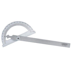 Insize USA LLC - Round & Rectangular Head Protractors; Head Type: Round ; Blade Length (mm): 300.0000 ; Blade Length (Inch): 11.8 ; Maximum Measurement (Degrees): 180.00 ; Dial Graduation (Degrees): 1.00 ; Dial Range: 0-180 - Exact Tool & Supply