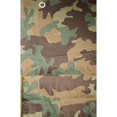 Erickson Manufacturing - Tarps & Dust Covers; Material: Polyethylene ; Width (Feet): 8.00 ; Grommet: Yes ; Color: Camo ; Length: 10 - Exact Tool & Supply