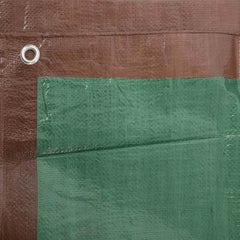 Erickson Manufacturing - Tarps & Dust Covers; Material: Polyethylene ; Width (Feet): 8.00 ; Grommet: Yes ; Color: Brown ; Length: 10 - Exact Tool & Supply