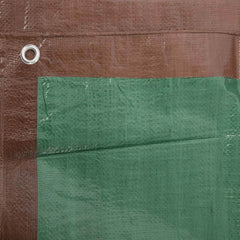 Erickson Manufacturing - Tarps & Dust Covers; Material: Polyethylene ; Width (Feet): 12.00 ; Grommet: Yes ; Color: Brown ; Length: 16 - Exact Tool & Supply