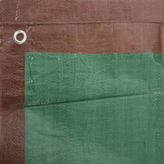 Erickson Manufacturing - Tarps & Dust Covers; Material: Polyethylene ; Width (Feet): 10.00 ; Grommet: Yes ; Color: Brown ; Length: 12 - Exact Tool & Supply