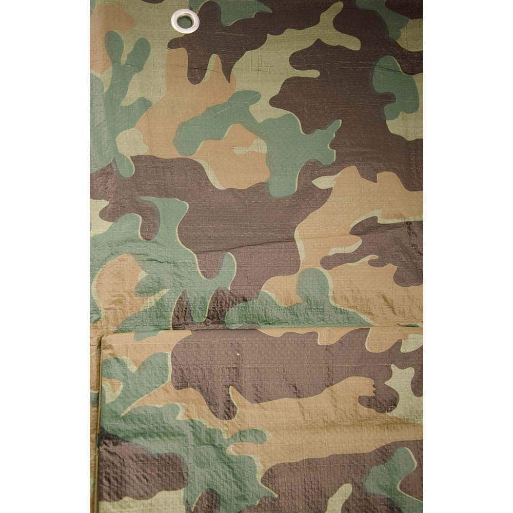 Erickson Manufacturing - Tarps & Dust Covers; Material: Polyethylene ; Width (Feet): 10.00 ; Grommet: Yes ; Color: Blue ; Length: 12 - Exact Tool & Supply