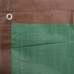 Erickson Manufacturing - Tarps & Dust Covers; Material: Polyethylene ; Width (Feet): 12.00 ; Grommet: Yes ; Color: Brown ; Length: 20 - Exact Tool & Supply