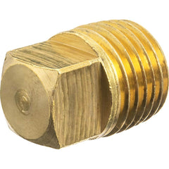 USA Sealing - Brass & Chrome Pipe Fittings; Type: Hollow Square Head Plug ; Fitting Size: 3 ; End Connections: MNPT ; Material: Brass ; Pressure Rating (psi): 125 ; Finish/Coating: Uncoated - Exact Tool & Supply