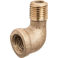 USA Sealing - Brass & Chrome Pipe Fittings; Type: Street Elbow ; Fitting Size: 1-1/2 x 1-1/2 ; End Connections: FNPT x MNPT ; Material: Brass ; Pressure Rating (psi): 125 ; Finish/Coating: Uncoated - Exact Tool & Supply