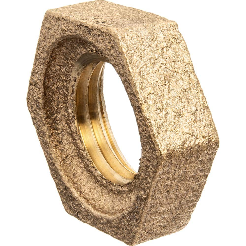 USA Sealing - Brass & Chrome Pipe Fittings; Type: Locknut ; Fitting Size: 1-1/4 ; End Connections: FBSPP ; Material: Brass ; Pressure Rating (psi): 125 ; Finish/Coating: Uncoated - Exact Tool & Supply