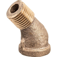 USA Sealing - Brass & Chrome Pipe Fittings; Type: 45 Street Elbow ; Fitting Size: 3/4 x 3/4 ; End Connections: FNPT x MNPT ; Material: Brass ; Pressure Rating (psi): 125 ; Finish/Coating: Uncoated - Exact Tool & Supply