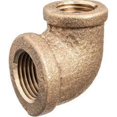 USA Sealing - Brass & Chrome Pipe Fittings; Type: Reducing Elbow ; Fitting Size: 2 x 1/2 ; End Connections: FNPT x FNPT ; Material: Brass ; Pressure Rating (psi): 125 ; Finish/Coating: Uncoated - Exact Tool & Supply