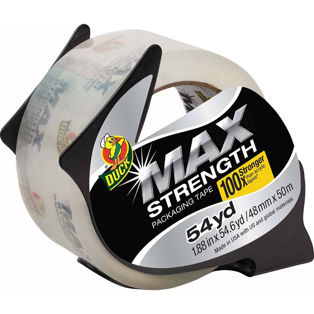 Duck - Packing Tape; Tape Type: Packaging ; Color: Clear ; Adhesive Material: Synthetic Rubber ; Width (Inch): 1-7/8 ; Length: 54.6 yd ; Material Type: Plastic - Exact Tool & Supply