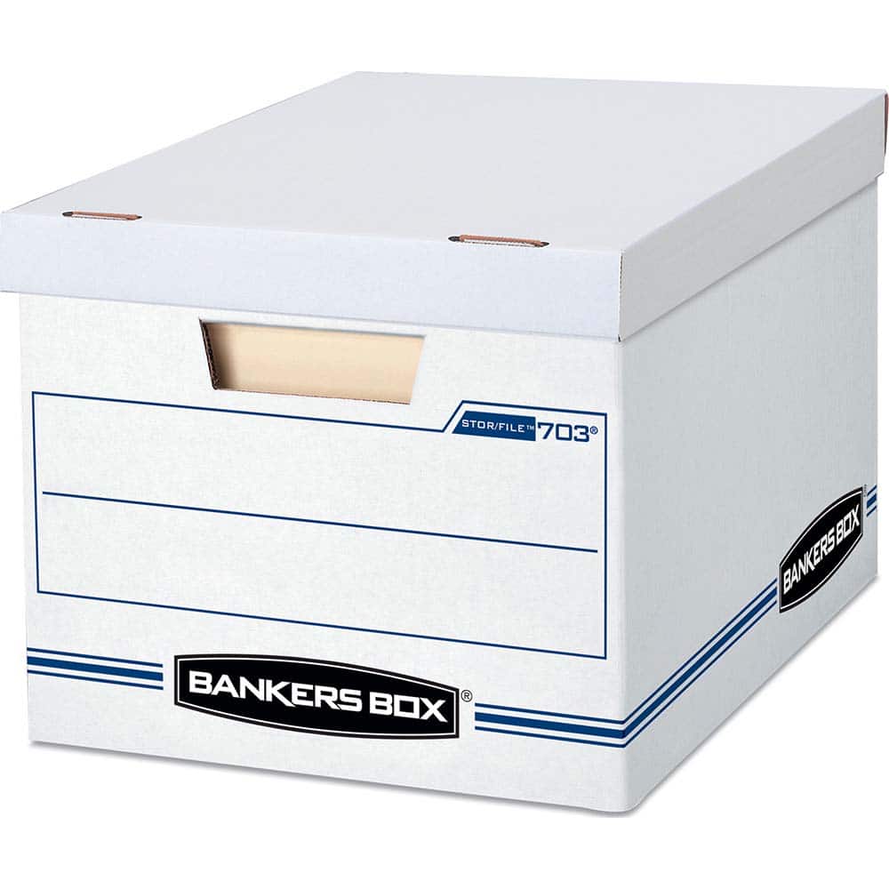 BANKERS BOX - Compartment Storage Boxes & Bins; Type: Storage Box ; Number of Compartments: 1.000 ; Overall Width: 12 ; Overall Depth: 16-1/4 (Inch); Overall Height (Inch): 10-1/2 ; Color: White - Exact Tool & Supply