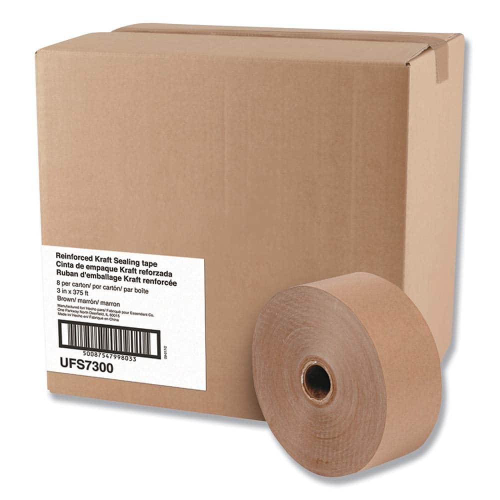 GEN - Packing Tape; Tape Type: Sealing ; Color: Brown ; Adhesive Material: Water Activated ; Width (Inch): 3 ; Length: 375' ; Material Type: Fiberglass; Kraft Paper - Exact Tool & Supply