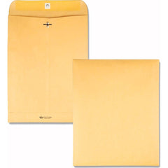 Quality Park - Mailers, Sheets & Envelopes; Type: Clasp Envelope ; Style: Clasp w/Gummed Flap ; Width (Inch): 12-1/2 ; Length (Inch): 9-1/2 ; Box Quantity: 100 ; Size: 9.5 x 12.5 - Exact Tool & Supply