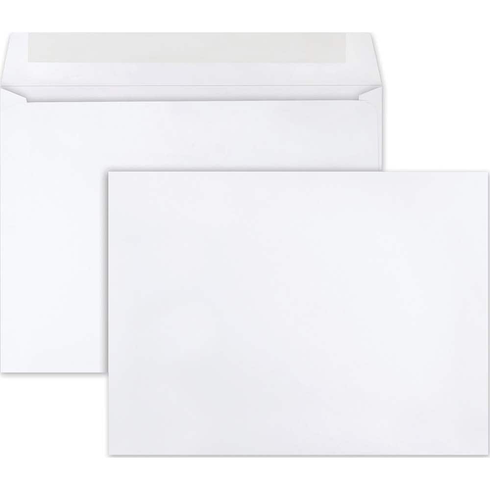 Quality Park - Mailers, Sheets & Envelopes; Type: Open-Side Booklet Envelope ; Style: Gummed Flap ; Width (Inch): 12 ; Length (Inch): 9 ; Box Quantity: 250 ; Size: 9 x 12 - Exact Tool & Supply