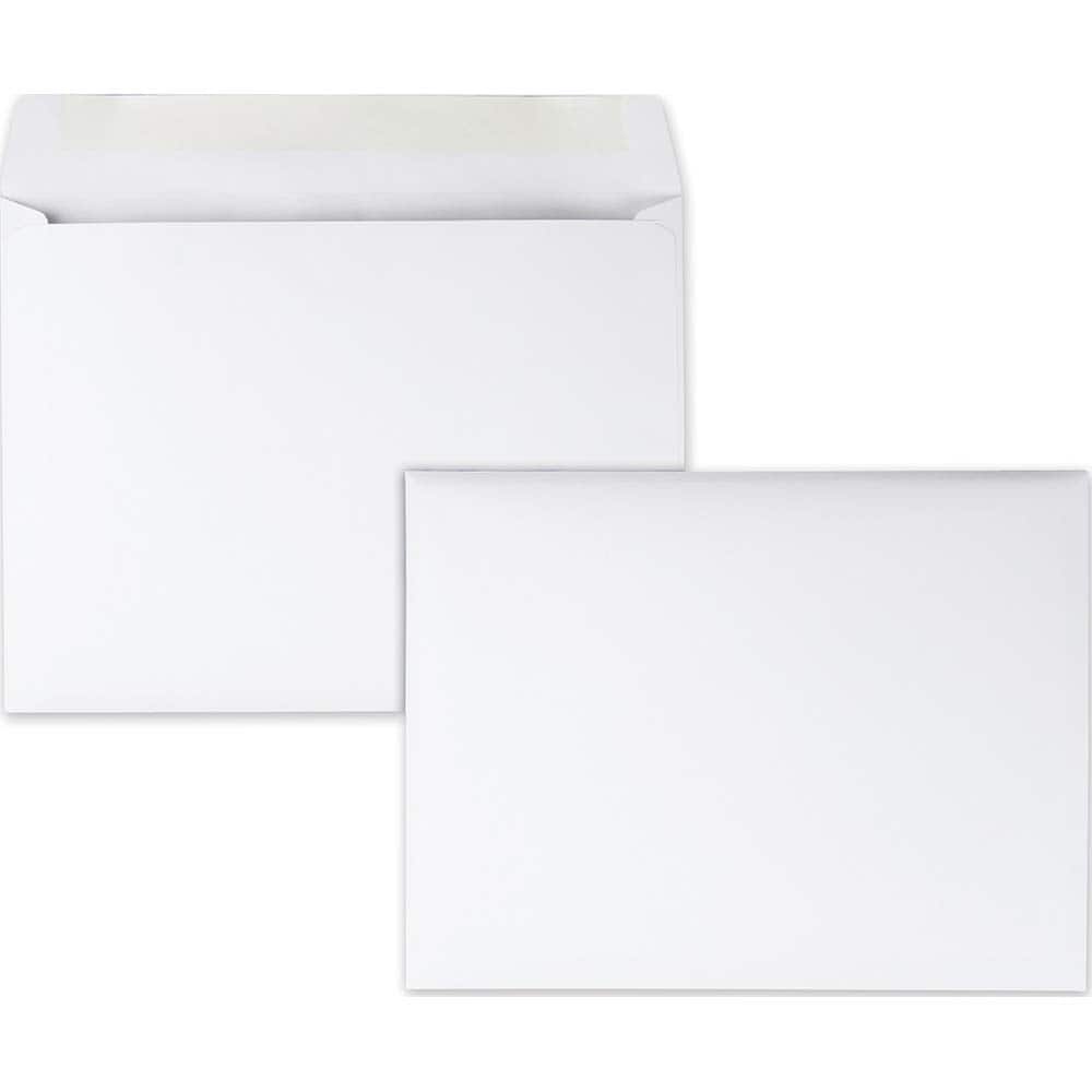 Quality Park - Mailers, Sheets & Envelopes; Type: Open-Side Booklet Envelope ; Style: Gummed Flap ; Width (Inch): 12 ; Length (Inch): 9 ; Box Quantity: 100 ; Size: 9 x 12 - Exact Tool & Supply
