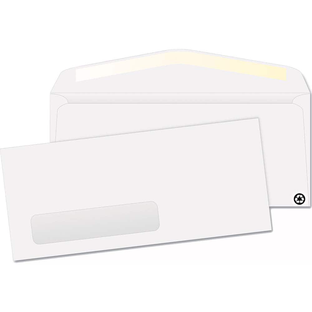 Quality Park - Mailers, Sheets & Envelopes; Type: Business Envelope ; Style: Gummed Flap ; Width (Inch): 9-1/2 ; Length (Inch): 4-1/8 ; Box Quantity: 500 ; Size: 4.13 x 9.5 - Exact Tool & Supply