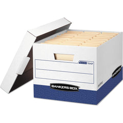 BANKERS BOX - Compartment Storage Boxes & Bins; Type: Storage Box ; Number of Compartments: 1.000 ; Overall Width: 12 ; Overall Depth: 16-1/2 (Inch); Overall Height (Inch): 10-3/8 ; Color: White - Exact Tool & Supply
