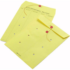 Quality Park - Mailers, Sheets & Envelopes; Type: Inter-Department Envelopes ; Style: String & Button ; Width (Inch): 13 ; Length (Inch): 10 ; Box Quantity: 100 ; Size: 10 x 13 - Exact Tool & Supply
