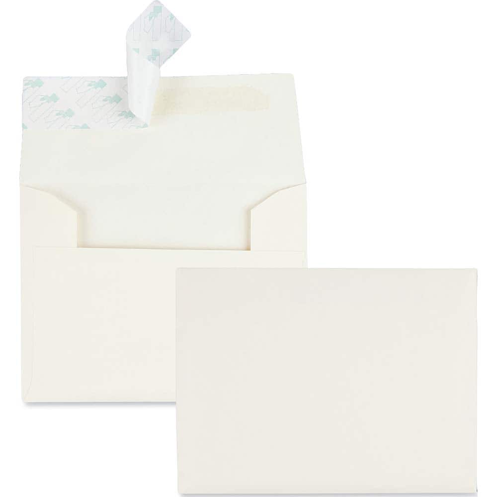 Quality Park - Mailers, Sheets & Envelopes; Type: Greeting Card Envelope ; Style: Self Seal ; Width (Inch): 5-3/4 ; Length (Inch): 4-3/8 ; Box Quantity: 100 ; Size: 4.38 x 5.75 - Exact Tool & Supply