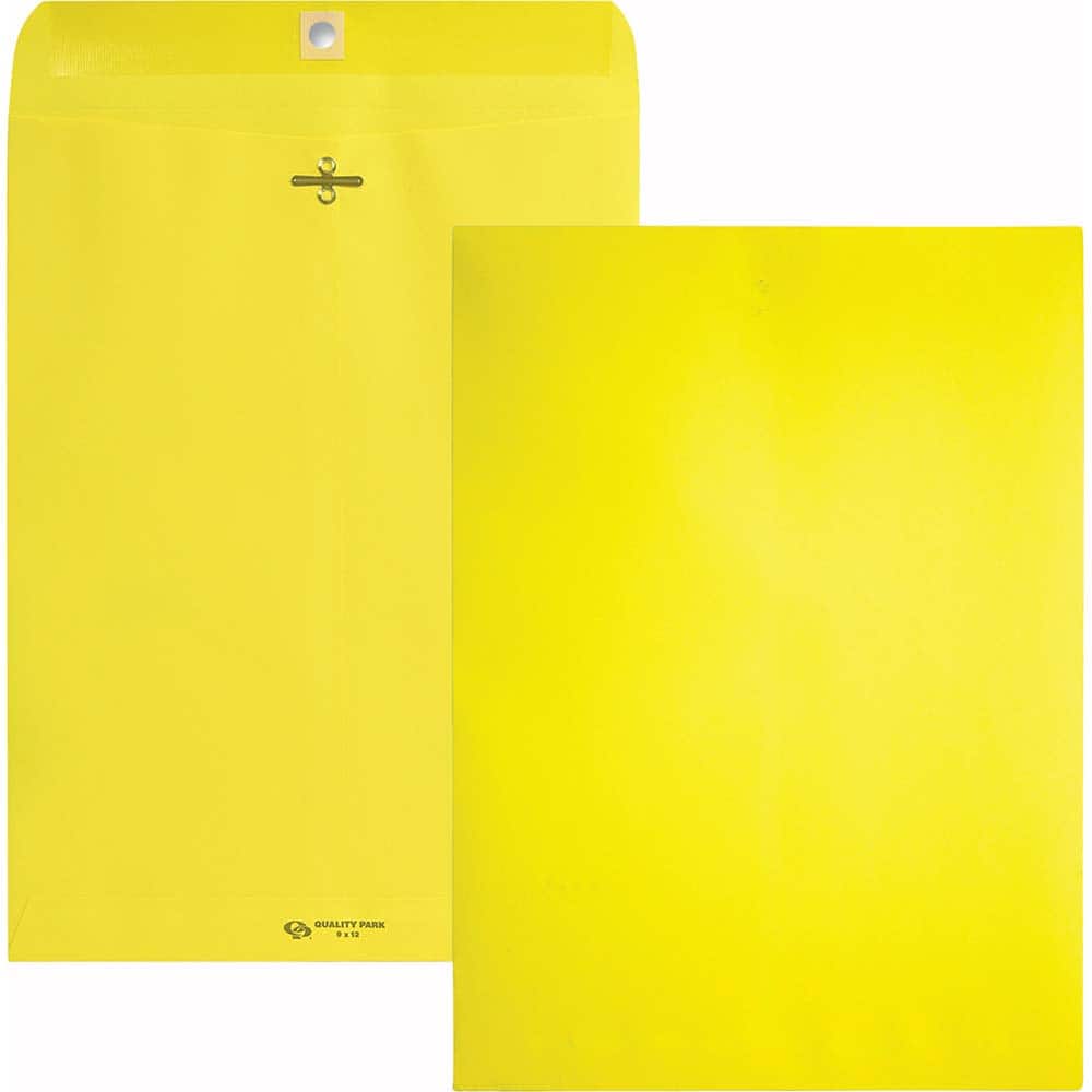 Quality Park - Mailers, Sheets & Envelopes; Type: Clasp Envelope ; Style: Clasp w/Gummed Flap ; Width (Inch): 12 ; Length (Inch): 9 ; Box Quantity: 10 ; Size: 9 x 12 - Exact Tool & Supply
