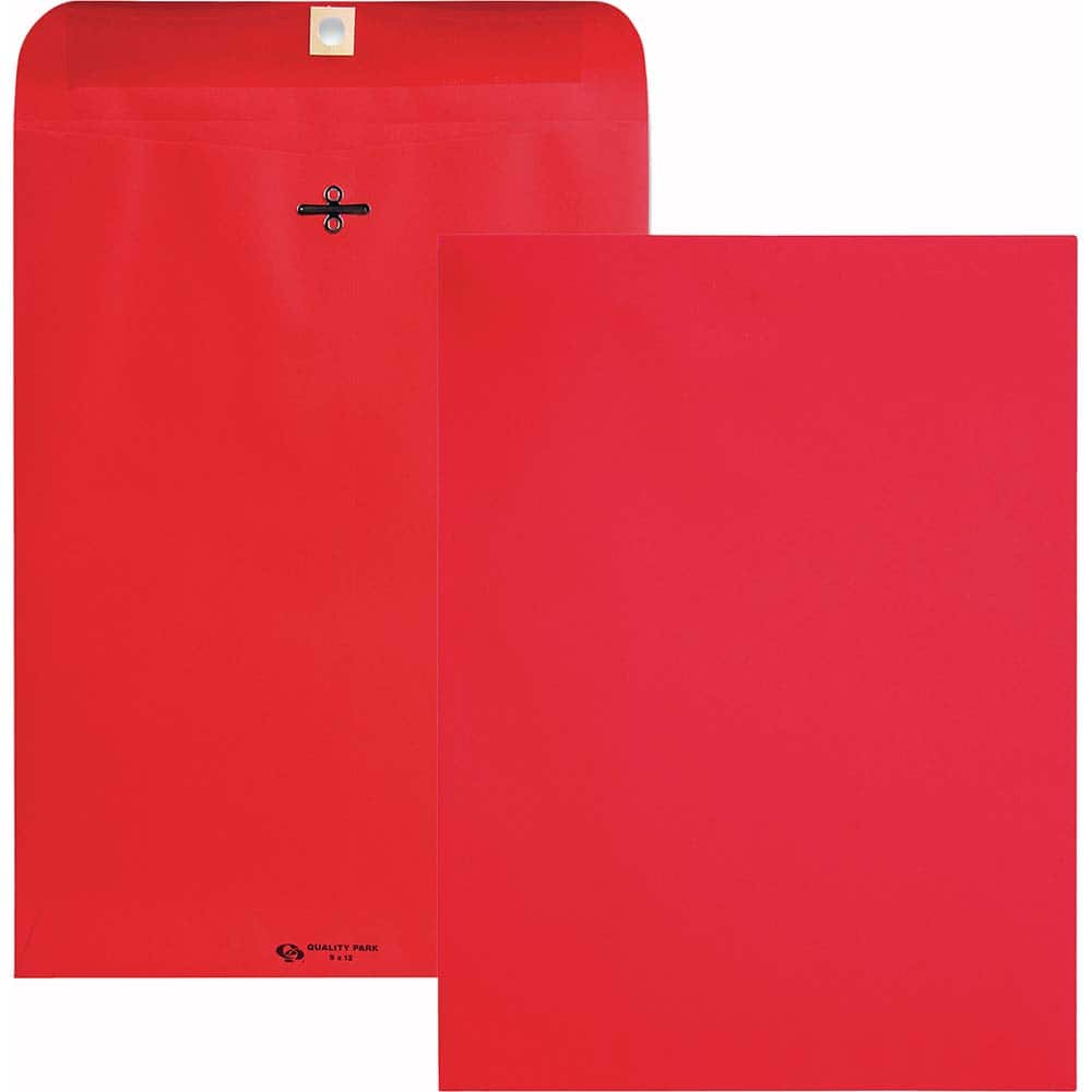 Quality Park - Mailers, Sheets & Envelopes; Type: Clasp Envelope ; Style: Clasp w/Gummed Flap ; Width (Inch): 12 ; Length (Inch): 9 ; Box Quantity: 10 ; Size: 9 x 12 - Exact Tool & Supply