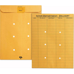 Quality Park - Mailers, Sheets & Envelopes; Type: Clasp Envelope ; Style: Self Seal ; Width (Inch): 13 ; Length (Inch): 10 ; Box Quantity: 100 ; Size: 10 x 13 - Exact Tool & Supply