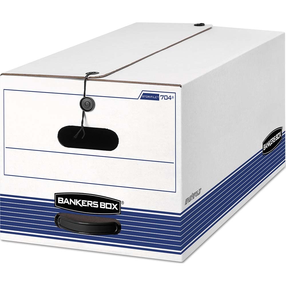BANKERS BOX - Compartment Storage Boxes & Bins; Type: Storage Box ; Number of Compartments: 1.000 ; Overall Width: 12 ; Overall Depth: 24-1/8 (Inch); Overall Height (Inch): 10-1/4 ; Color: White - Exact Tool & Supply