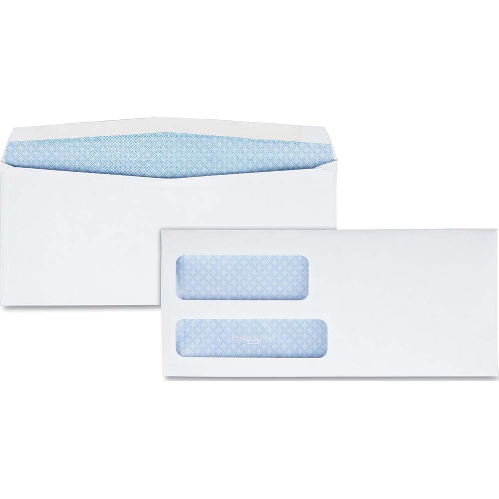Quality Park - Mailers, Sheets & Envelopes; Type: Security Envelope ; Style: Gummed Flap ; Width (Inch): 8-5/8 ; Length (Inch): 3-5/8 ; Box Quantity: 1000 ; Size: 3.63 x 8.63 - Exact Tool & Supply