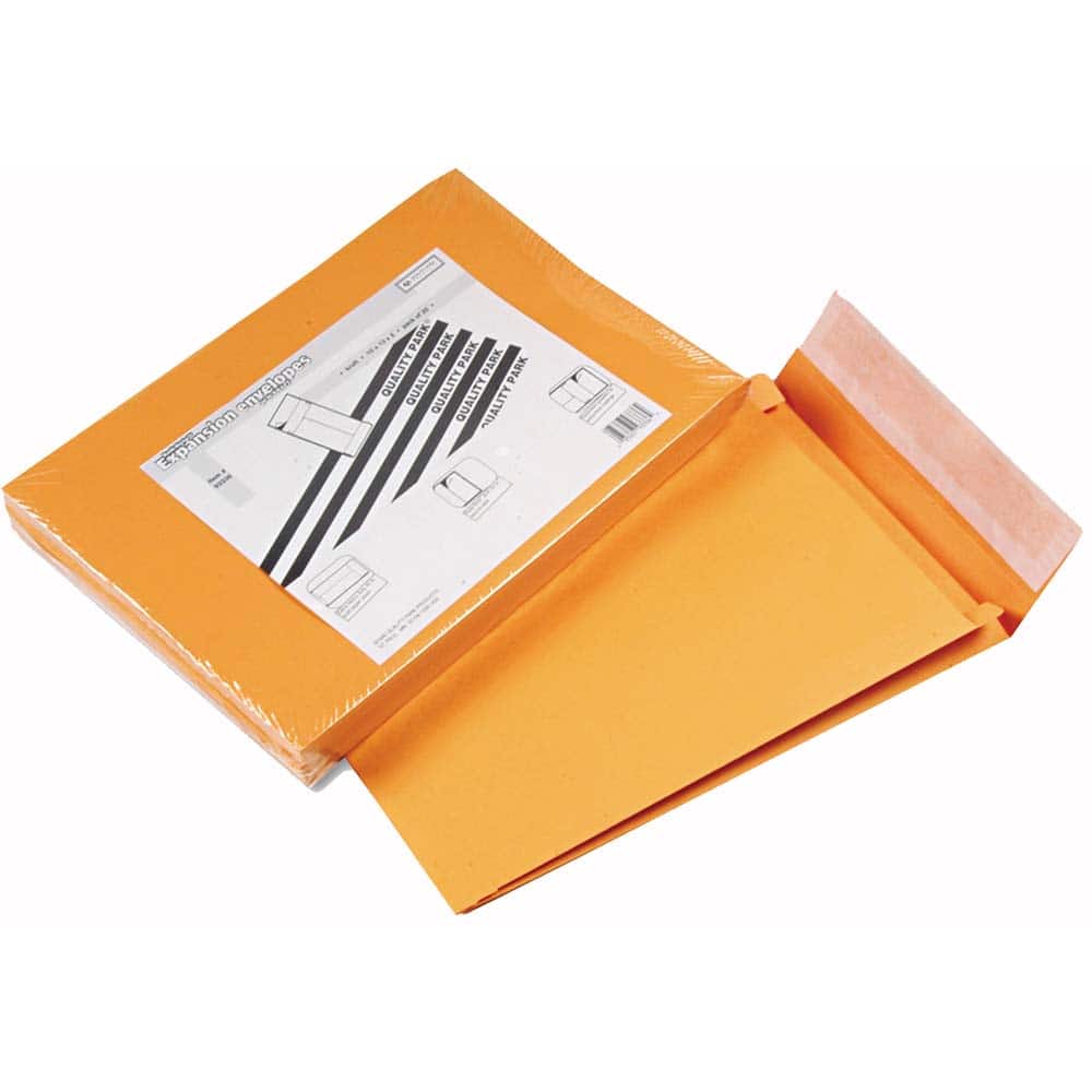 Quality Park - Mailers, Sheets & Envelopes; Type: Expandable Envelope ; Style: Self Seal ; Width (Inch): 13 ; Length (Inch): 10 ; Box Quantity: 25 ; Size: 10 x 13 - Exact Tool & Supply