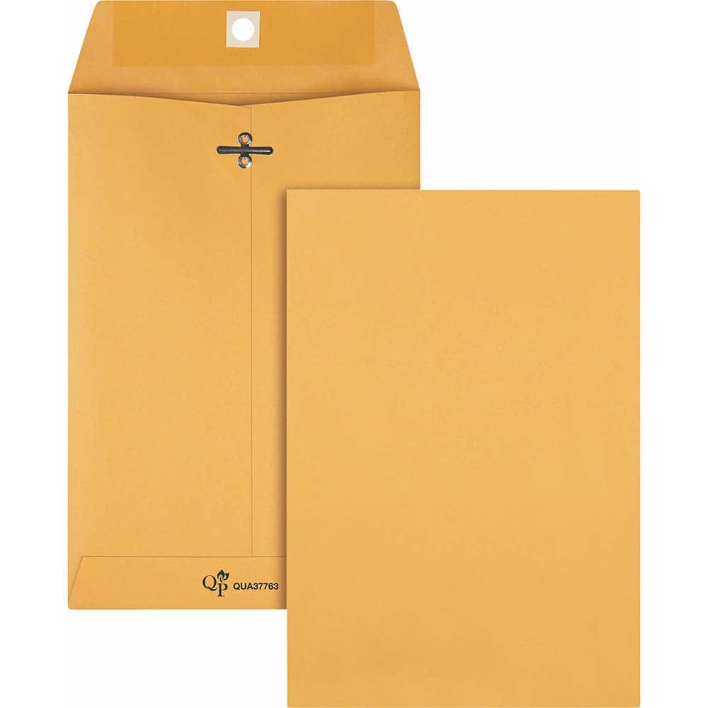 Quality Park - Mailers, Sheets & Envelopes; Type: Clasp Envelope ; Style: Clasp w/Gummed Flap ; Width (Inch): 9-1/2 ; Length (Inch): 6.5 ; Box Quantity: 100 ; Size: 6.5 x 9.5 - Exact Tool & Supply