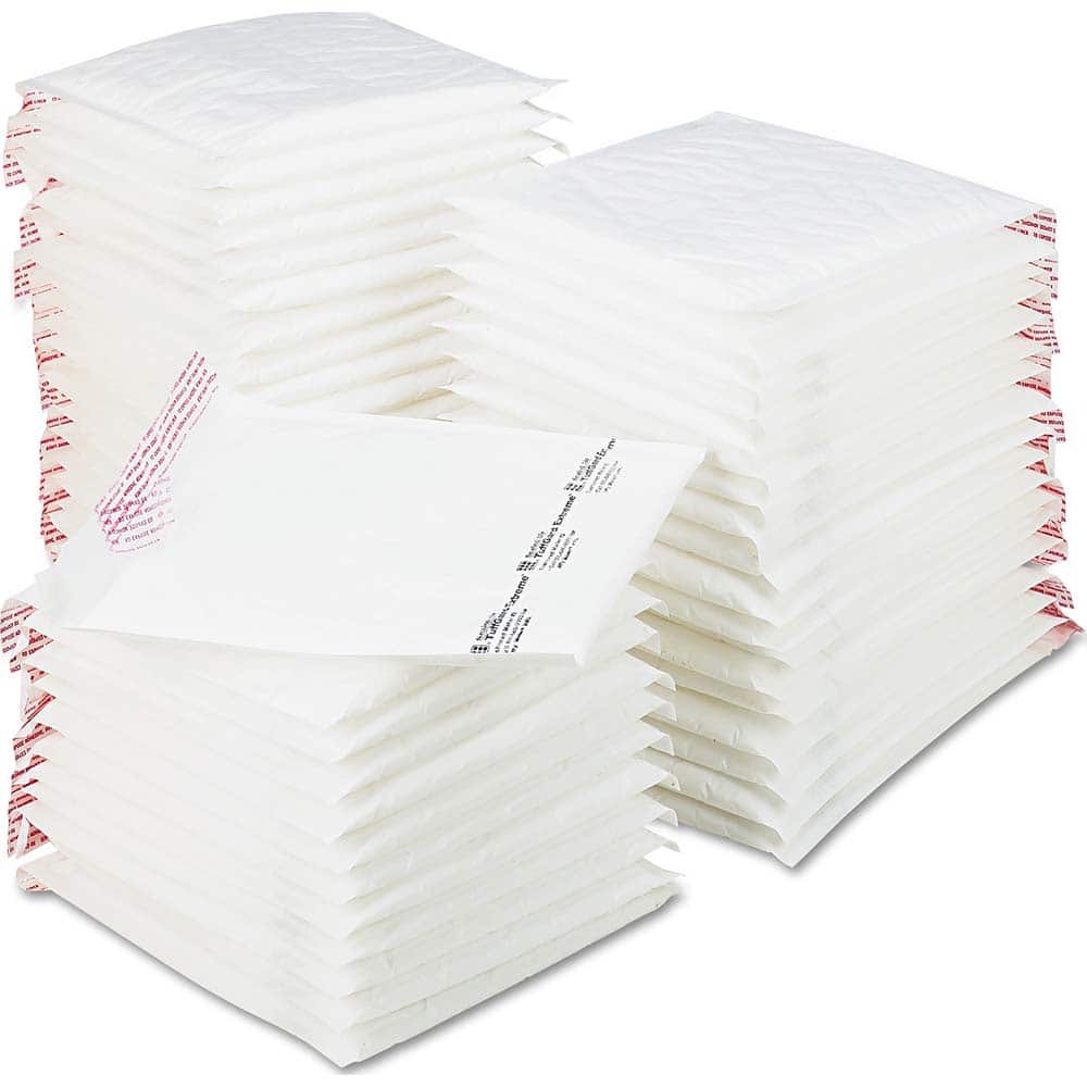 Sealed Air - Mailers, Sheets & Envelopes; Type: Jiffy Bubble Cushioned Mailer ; Style: Self Seal ; Width (Inch): 12 ; Length (Inch): 8-1/2 ; Box Quantity: 50 ; Size: 8.5 x 12 - Exact Tool & Supply
