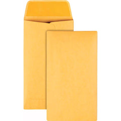 Quality Park - Mailers, Sheets & Envelopes; Type: Coin Envelope ; Style: Gummed Flap ; Width (Inch): 6 ; Length (Inch): 3-3/8 ; Box Quantity: 500 ; Size: 3.38 x 6 - Exact Tool & Supply