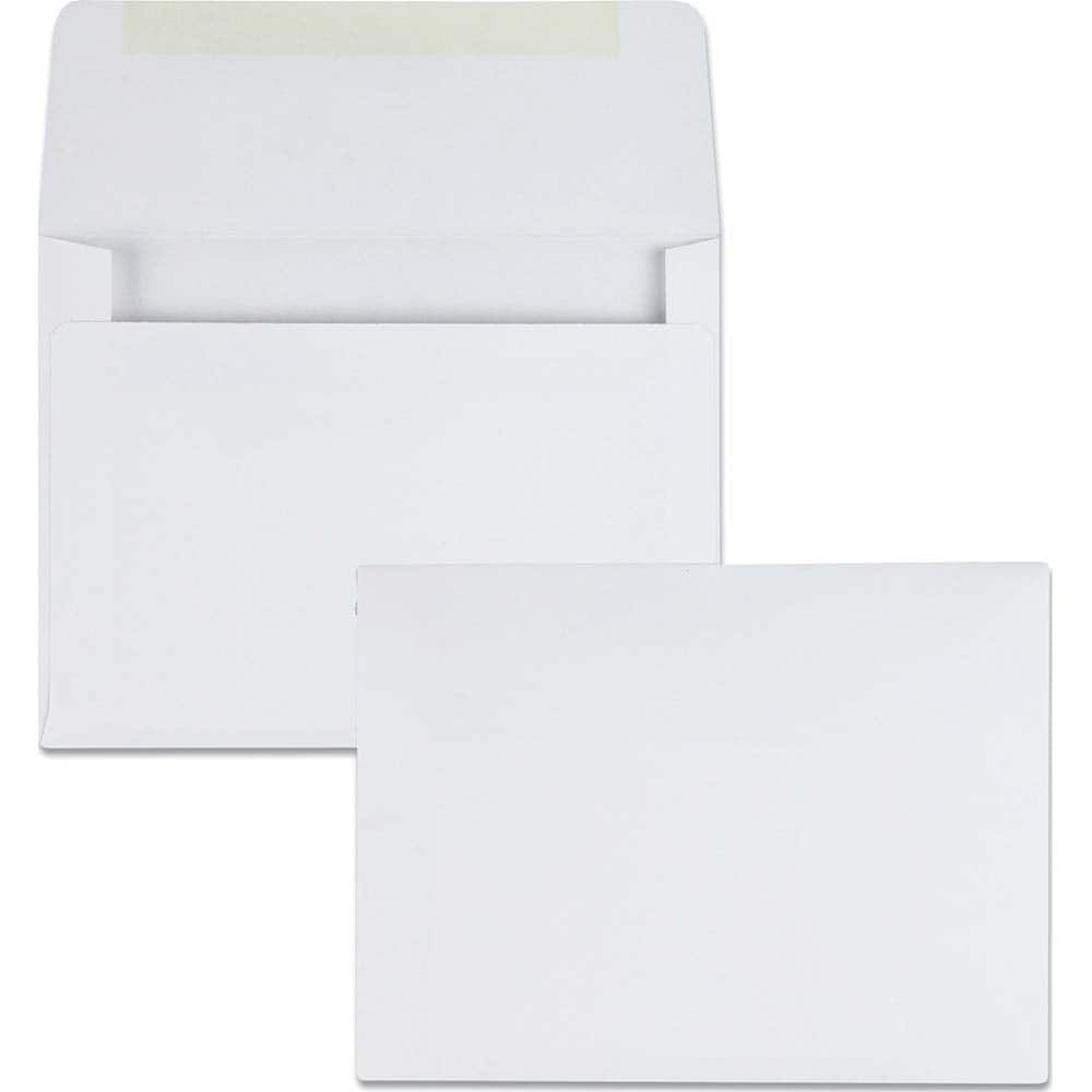 Quality Park - Mailers, Sheets & Envelopes; Type: Greeting Card Envelope ; Style: Gummed Flap ; Width (Inch): 5-3/4 ; Length (Inch): 4-3/8 ; Box Quantity: 500 ; Size: 4.38 x 5.75 - Exact Tool & Supply