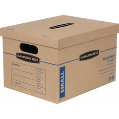 BANKERS BOX - Compartment Storage Boxes & Bins; Type: Moving/Storage ; Number of Compartments: 1.000 ; Overall Width: 12 ; Overall Depth: 15 (Inch); Overall Height (Inch): 10 ; Color: Kraft/Blue - Exact Tool & Supply