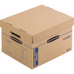 BANKERS BOX - Compartment Storage Boxes & Bins; Type: Moving Box ; Number of Compartments: 1.000 ; Overall Width: 15 ; Overall Depth: 15 (Inch); Overall Height (Inch): 12 ; Color: Kraft/Blue - Exact Tool & Supply