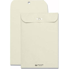 Quality Park - Mailers, Sheets & Envelopes; Type: Clasp Envelope ; Style: Clasp w/Gummed Flap ; Width (Inch): 9-1/2 ; Length (Inch): 6-1/2 ; Box Quantity: 100 ; Size: 6.5 x 9.5 - Exact Tool & Supply